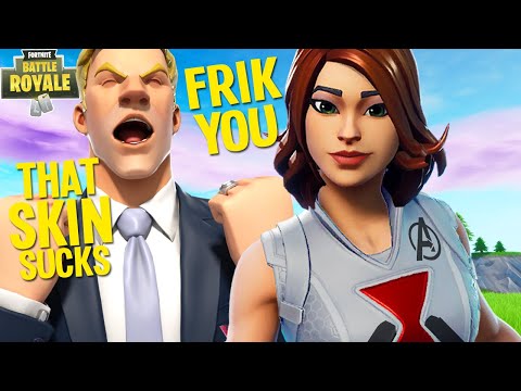 TROLLING ANGRY NOOB w/ *NEW* "BLACK WIDOW (SNOW SUIT)" on FORTNITE (Funny Fortnite Trolling)