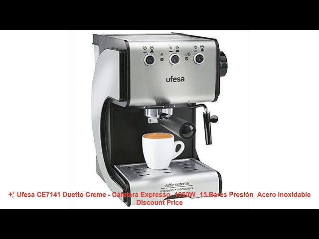 Cafetera Expresso Ufesa CE7141 Express Duetto Creme, Cafeteras express