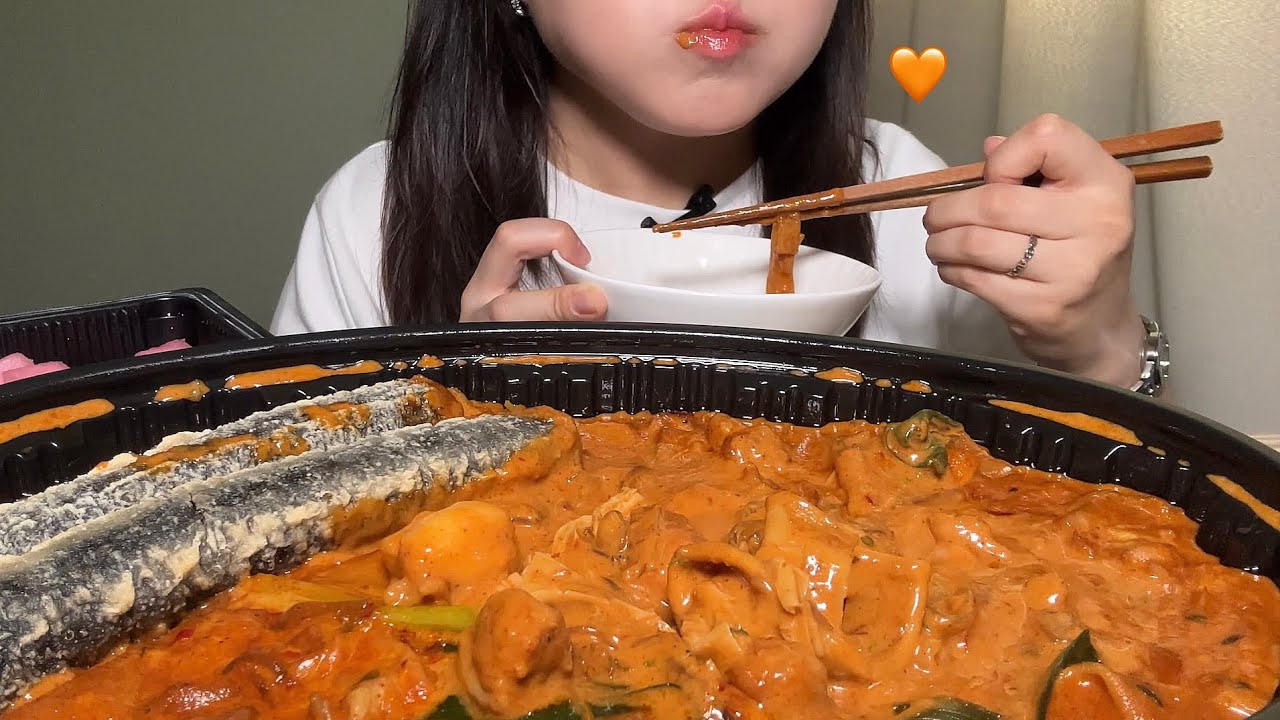 두찜 마라로제찜닭🧡 먹방! Mara lose braised chicken mukbang
