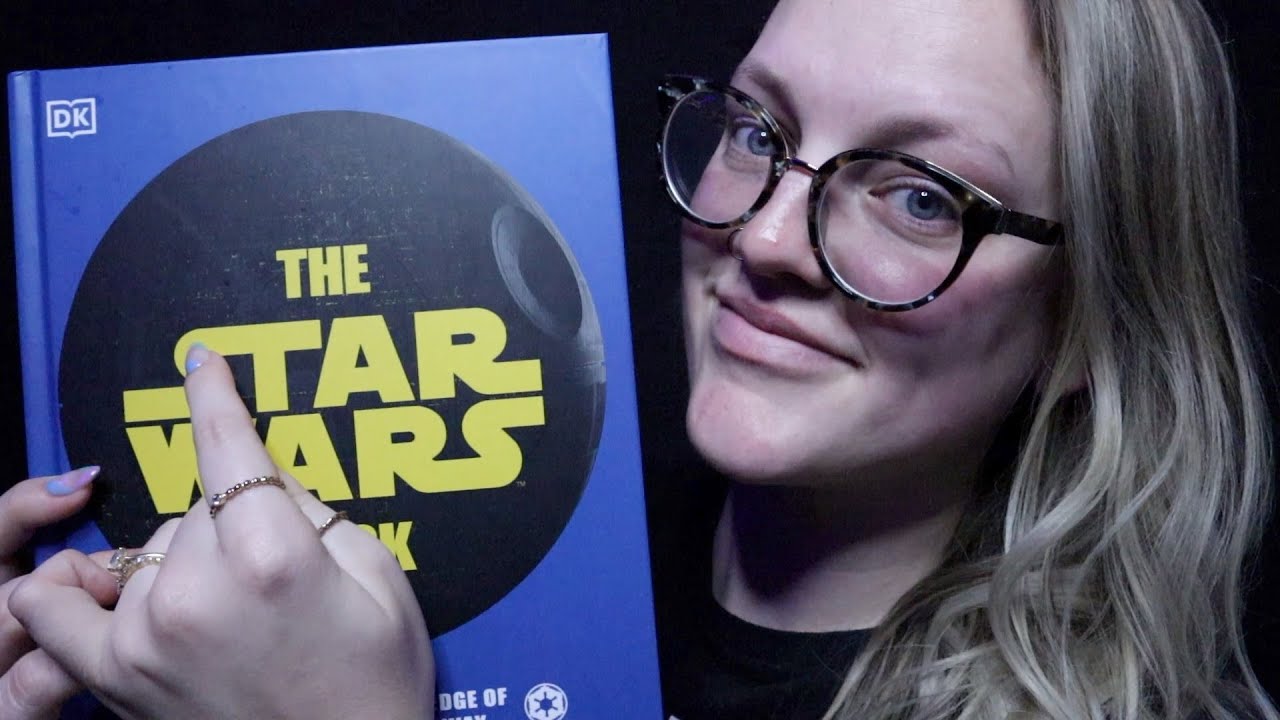 ASMR Tracing & Flipping Through Books w Hard Candy Mouth Sounds