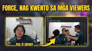FORCE, NAG KWENTO SA MGA VIEWERS   PINAULANAN NG SUBS! NT NIK!
