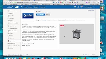 Install Quizlet app in Schoology