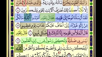 النصف الاول من صفحة 158 من سورة الاعراف الايات من 58:63 مكررة بصوت الشيخ محمود الحصري
