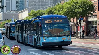 M60-SBS, M101, and M125 Bus Action at 125th Street/Malcolm X Boulevard