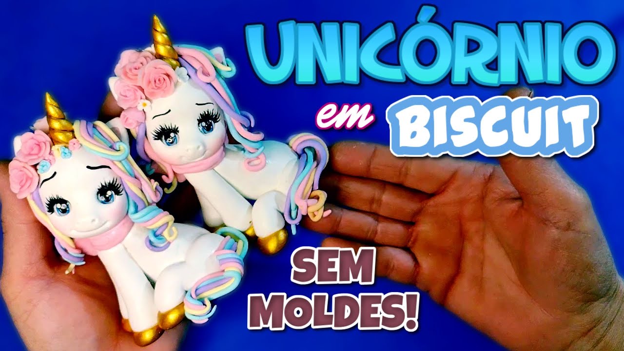 UNICORNIO DE BISCUIT - FAÇA SEM MOLDES!