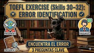 ¿Cómo dominar "Error Identification" en el TOEFL? (Skills 30-32)