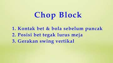 Long Pimple Study Skills: CHOP BLOCK