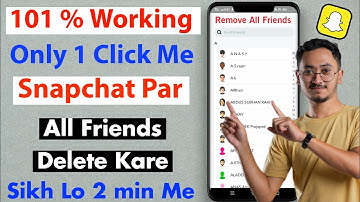 How to Remove All Friends on Snapchat | Snapchat Me ek Sath Sabko Remove Kaise Kare | Delete Friends