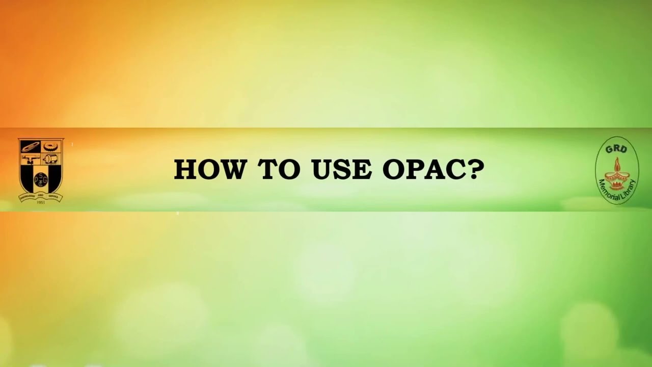 How To Use OPAC YouTube How To Use OPAC YouTube