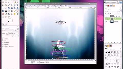 Gimp Tutorial: Multi colored glowing line