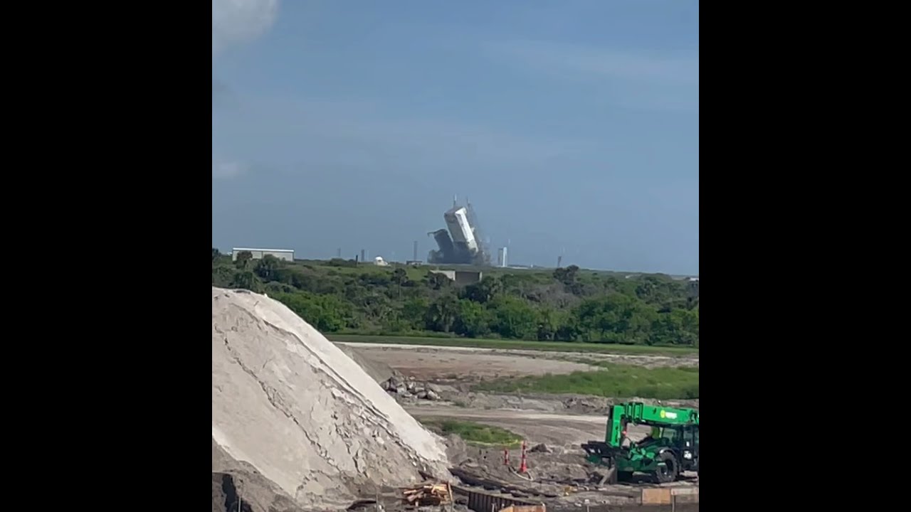 Delta IV Launch Tower Demolished To Make Way For SpaceX Starship At Cape Canaveral