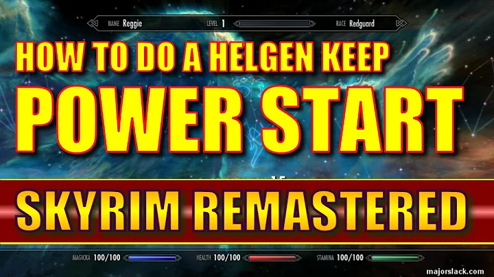 Skyrim Remastered - How to Do a Helgen Keep POWER START! - Redguard Version (Special Edition)