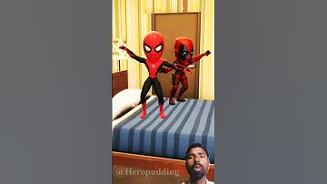 Spidey and Deadpool vs Hulk | dont want to sleep #spiderman #funny #animation