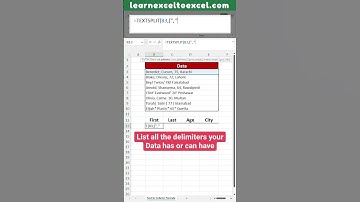 How to Split Text to Columns in Excel with Multiple Delimiters using TEXTSPLIT in Excel Formula