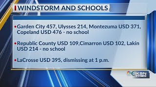 Schools across Kansas canceling classes due to expected winds