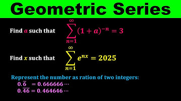 Geometric Series - Some Hard Examples - Calculus