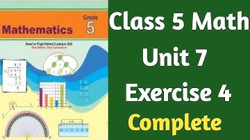 Class 5 Math Unit 7 Exercise 4 Complete | Class 5 Chapter 7 Exercise 4 | Geometry Exercise 4 
