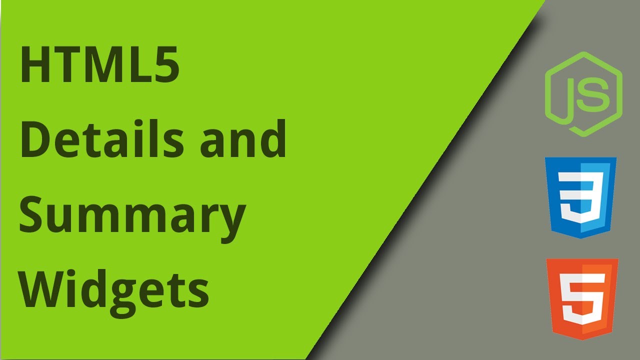 HTML5 Details and Summary Elements