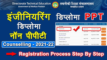 PPT Polytechnic Admission 2021 Registration Process StepByStep |Engineering Diploma Counselling|#PPT
