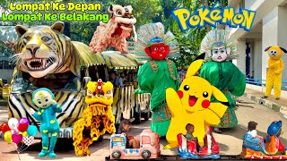 ONDEL ONDEL BETAWI feat BARONGSAI, BADUT & ODONG ODONG 💞 ICE BREAKING - LOMPAT KE DEPAN 🔴 Pokémon