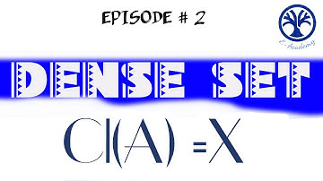 dense set in topological space | THEOREM