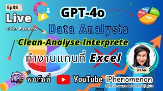 วิเคราะห์ข้อมูล สร้างกราฟ ด้วย GPT-4o Data Analysis 3 ขั้นตอนง่ายๆ ใช้แทน Excel.. ดร.จินต์จุฑา