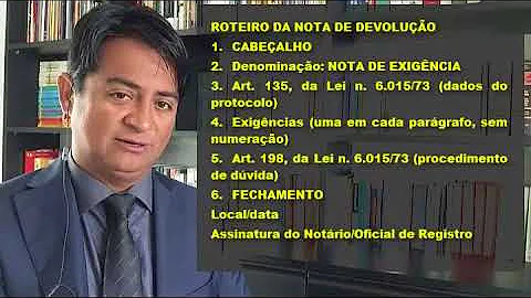 O que é nota devolutiva ou nota de exigência?