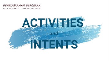 Activities and Intents - Android Fundamental 02.1