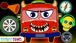 Midnight Madness: Fix The Spooky Bus | Spooky Scary Skeleton Songs For Kids | Teehee Town