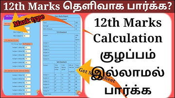 12th Mark Calculator 2021 | 12th Mark sheet Download 2021
