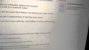 Logitech G303 rattle test