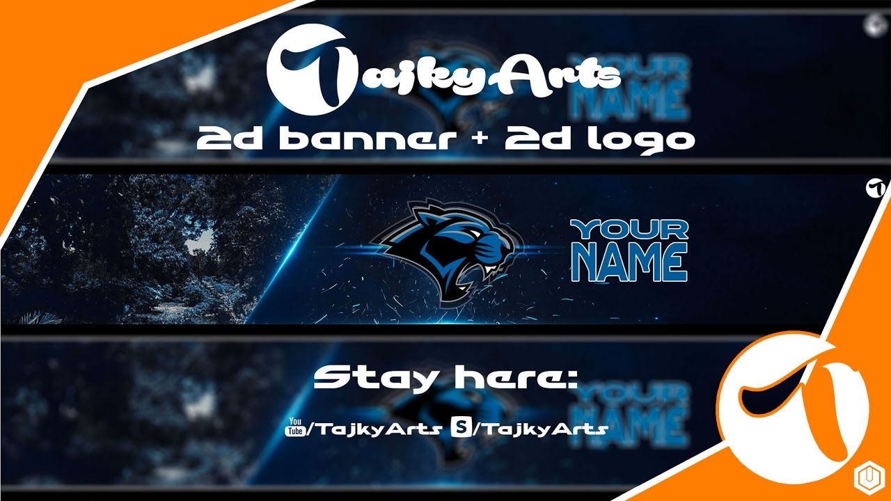「Templates」#5 - Panther Mascot logo + Banner |TajkyArts