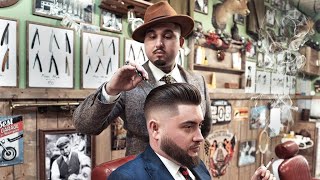 💈 ASMR BARBER - Changing people lives one HAIRCUT at a time - SKIN FADE \& BEARD TRIM tutorial