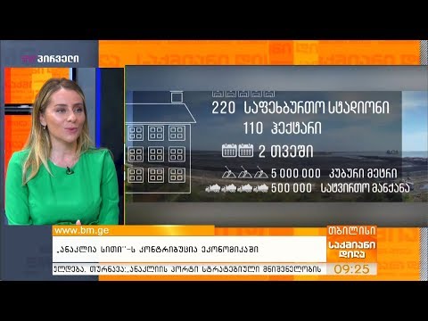 “ანაკლია სითი”-ს კონტრიბუცია ეკონომიკაში