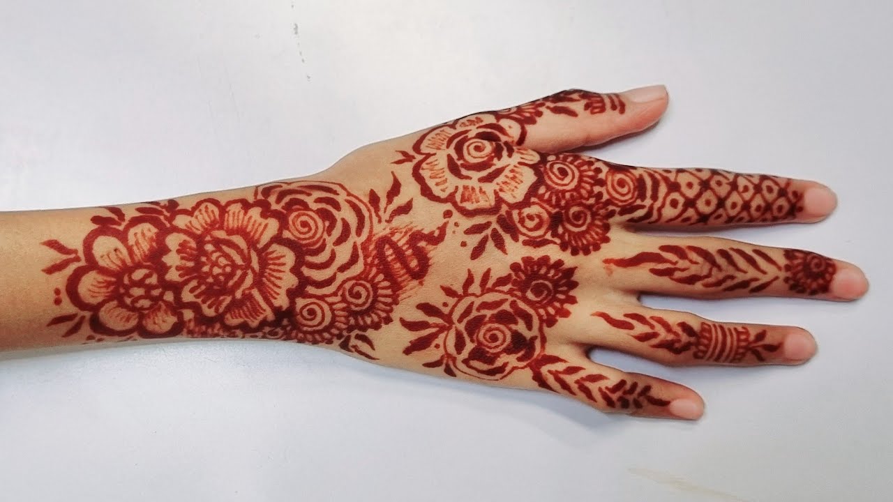 Dubai style mehndi design | mehndi design for back hand | dubai mehndi ...