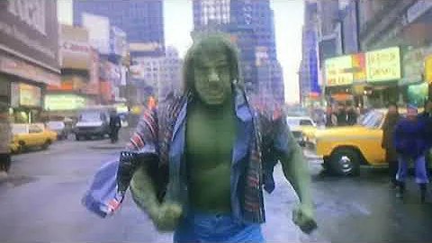 The Incredible Hulk Terror in Times Square Hulk continues running through New York City scene