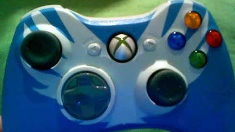 xbox 360 controller custom painted + leds (antgeeza)