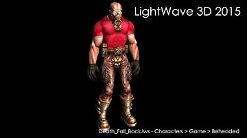 LightWave 3D: Death Fall Back scene rendered