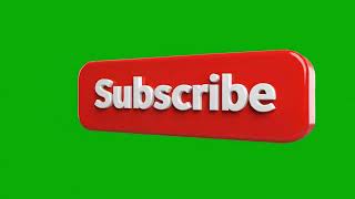 3d Subscribe Button Rotating Seamless Looping Green Screen | Free Download