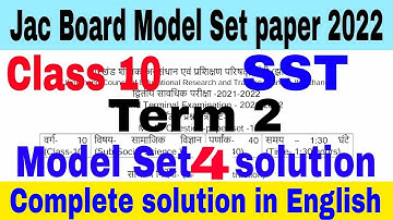 Jac class 10 SST Term 2 Model Set 4 solution in english