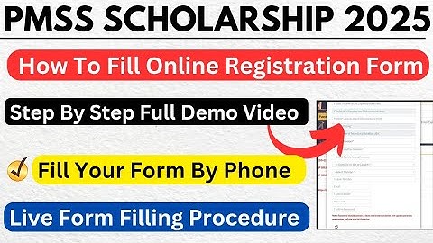 PMSSS 2025 Form Filling Process Step By Step Live Demo Process ✔️ Online Form Kaise Fill Kre Watch