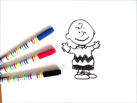 チャーリー ブラウンの描き方 スヌーピーキャラクター How To Draw Snoopy Character 그림 Youtube