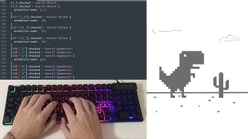 ASMR Programming - Google Dinosaur Game (No Talking)