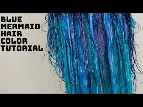 Blue mermaid hair tutorial | Blue ombre hair tutorial