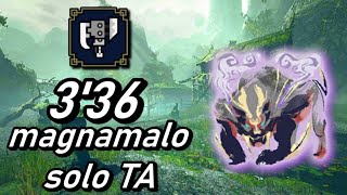 MH rise H★7 Magnamalo Clad in Hellfire 3'3686 switch axe solo TA