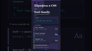 ⚔️ 🖥️ Шрифты в CSS — font-family ⚡ #frontendcourse #бесплатноеобучение #css #html #style #it