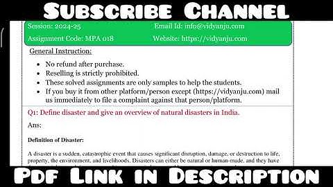 MPA 018 Solved Assignment 2024-25 | IGNOU MPA 018 Solved Assignment 2024-25