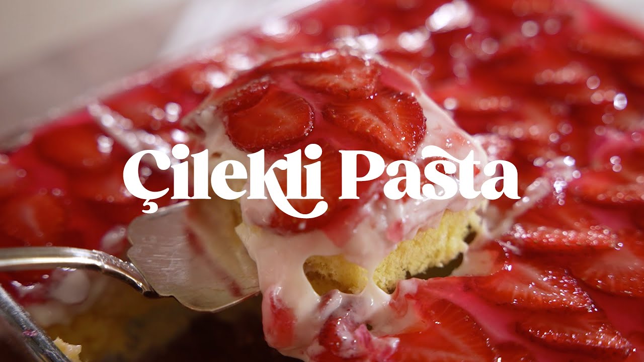 Çilekli Pasta Tarifi 🍓 I Soğuk ve Hafif Bir Yaz Pastası