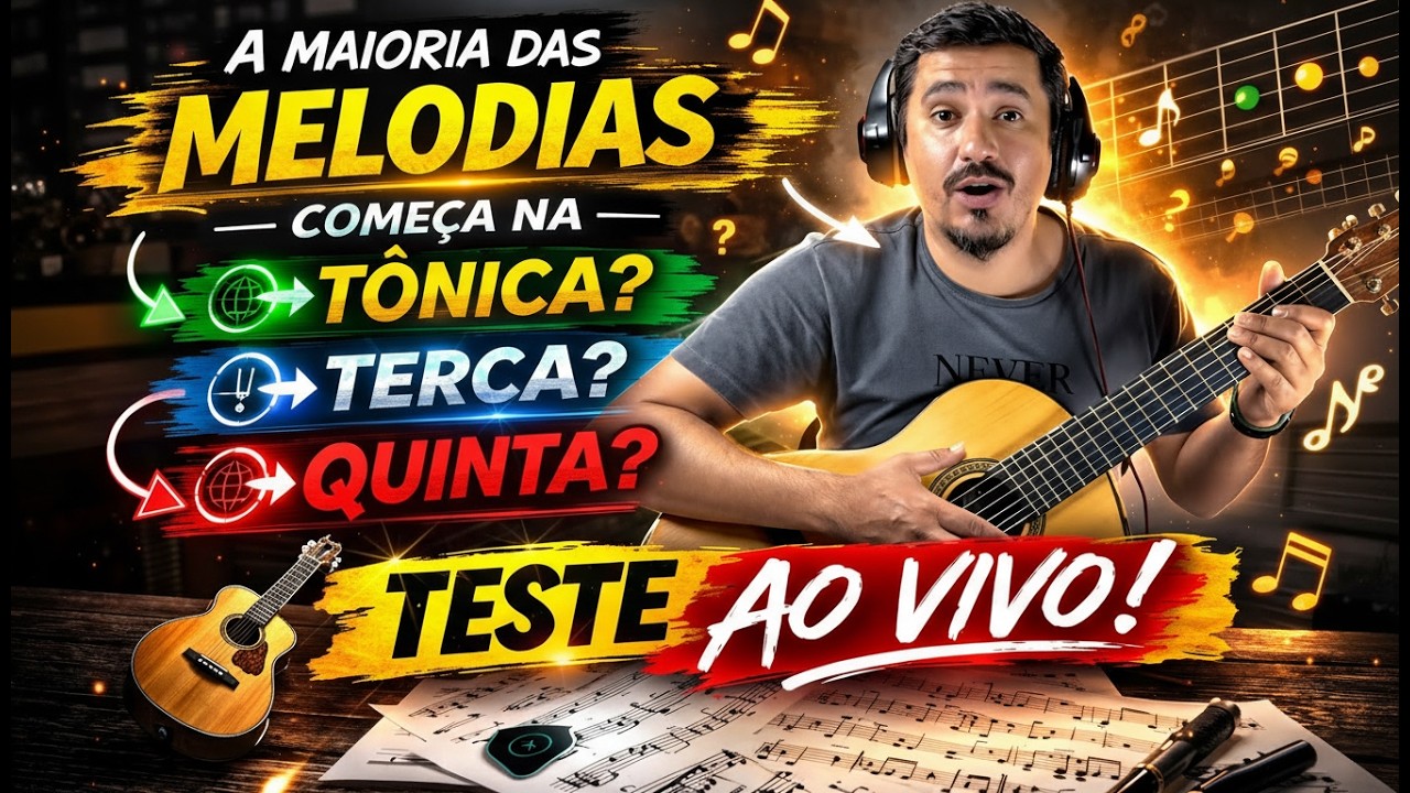O SEGREDO DAS MELODIAS: Elas começam na Tônica, Terça ou Quinta? (Teste AO VIVO)