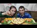 МУКБАНГ НАГГЕТСЫ И ДОМАШНЯЯ ПИЦЦА | UKBANG NUGGETS AND HOMEMADE PIZZA #мукбанг #mukbang